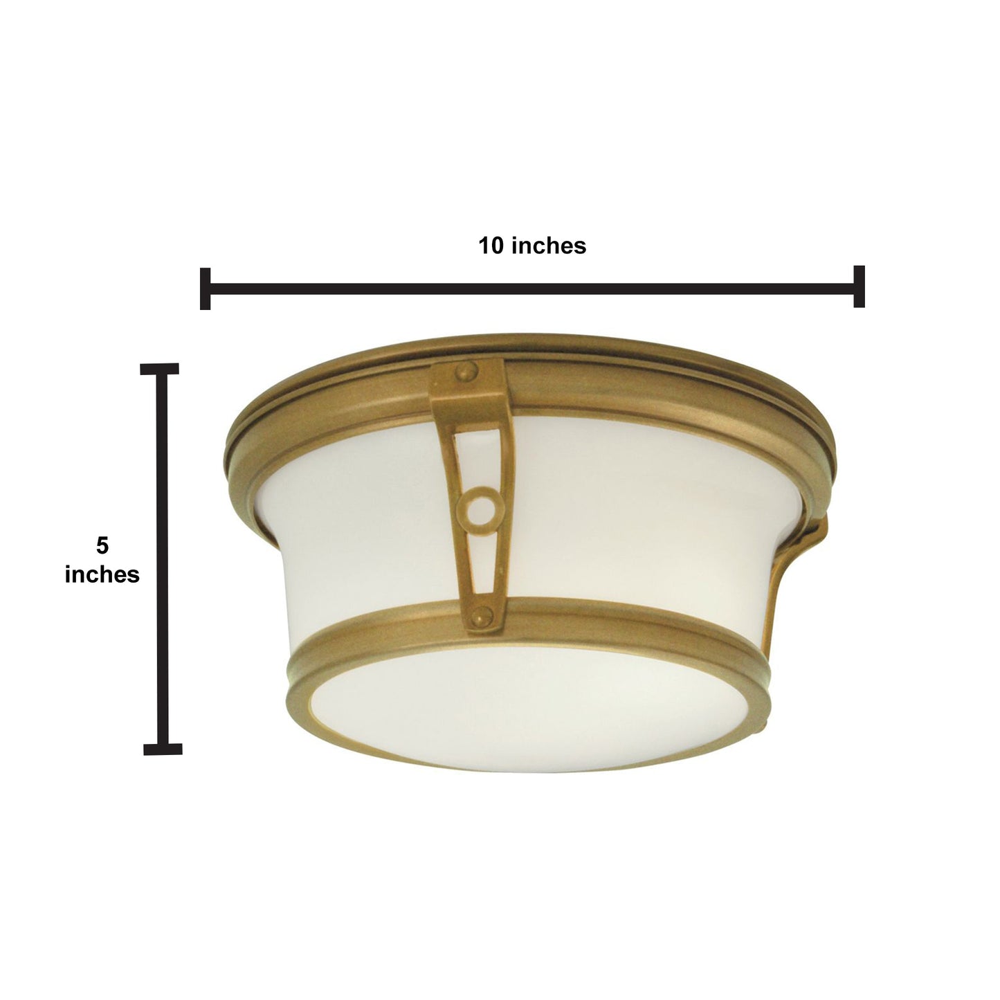 Norwell Lighting Leah Flush Mount 10" 2-Light Architectural Bronze Flush Mount Lighting