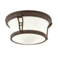 Norwell Lighting Leah Flush Mount 10" 2-Light Architectural Bronze Flush Mount Lighting