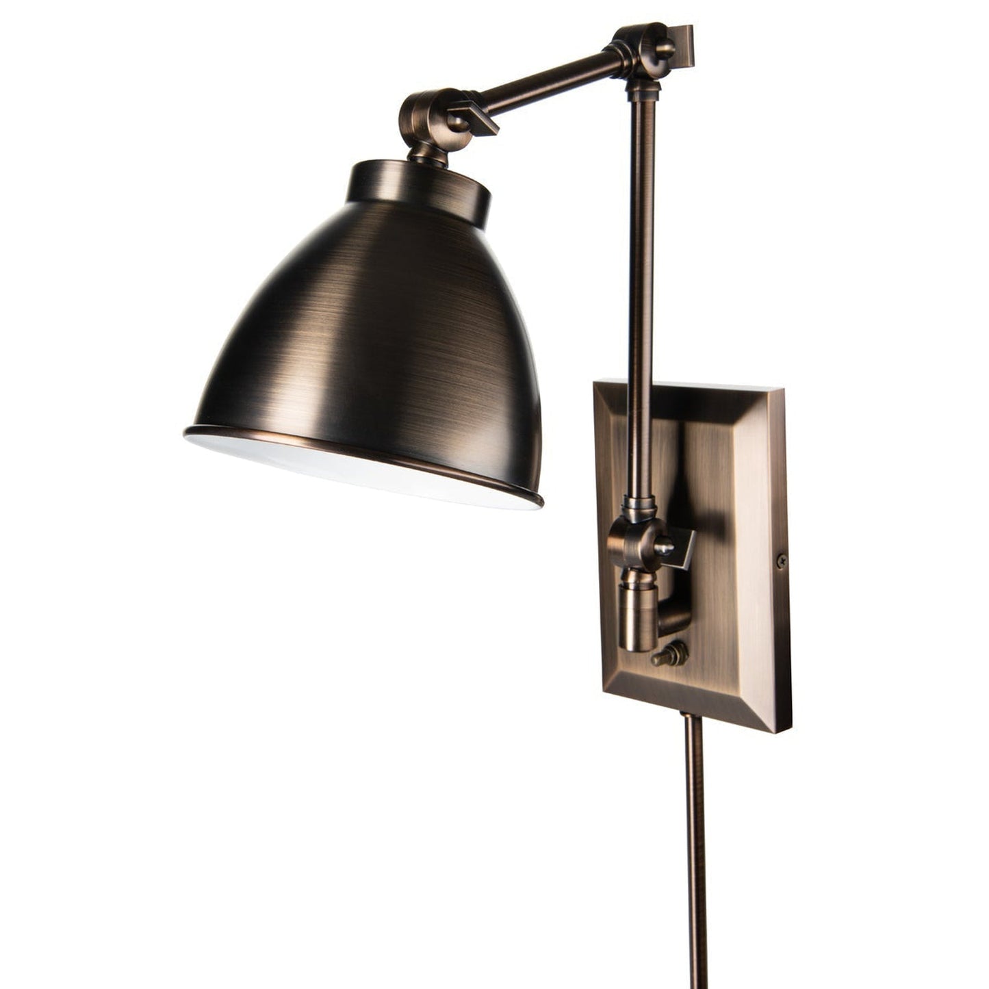 Norwell Lighting Maggie 7" x 5" 1-Light Architectural Bronze Swing Arm Sconce Indoor Wall Light