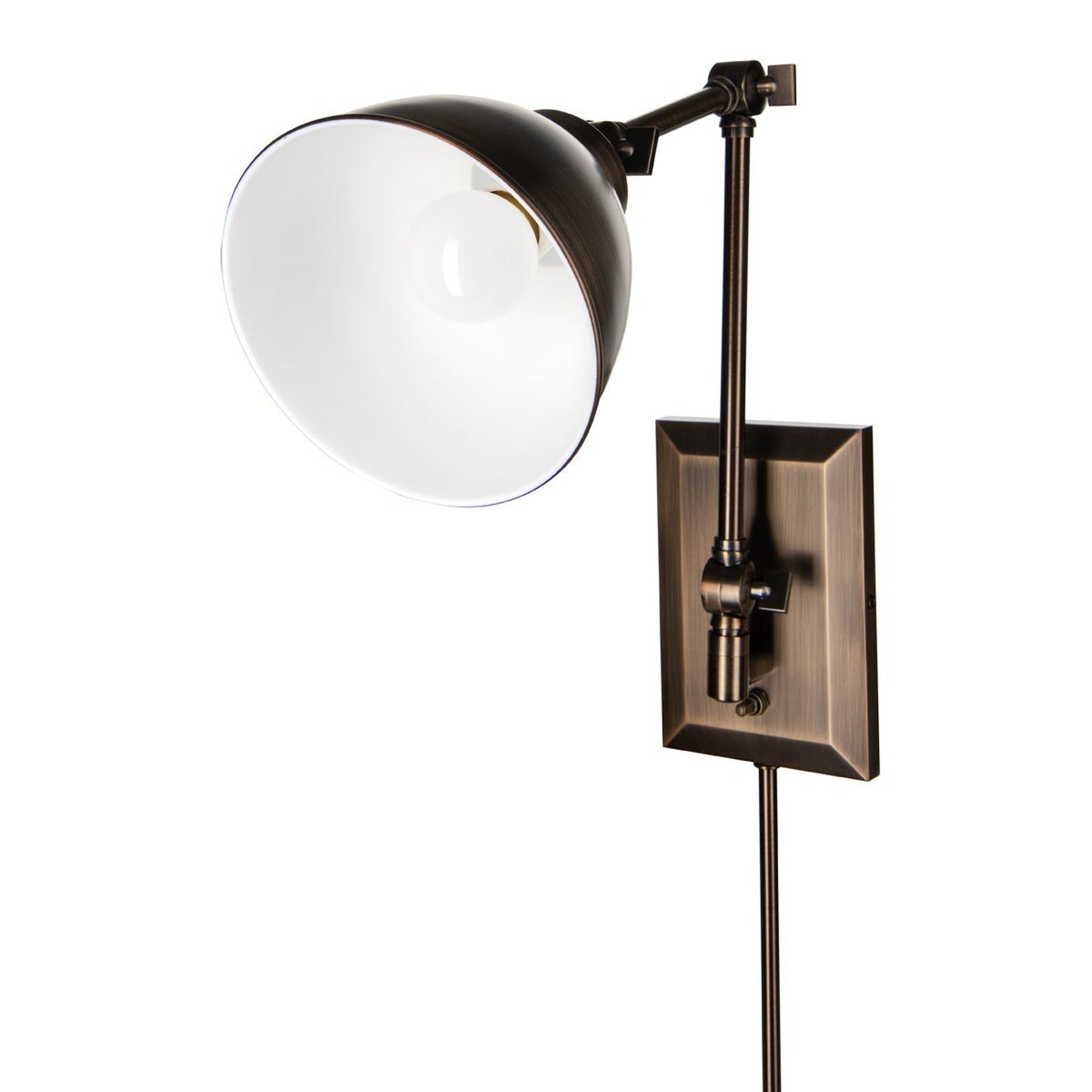 Norwell Lighting Maggie 7" x 5" 1-Light Architectural Bronze Swing Arm Sconce Indoor Wall Light