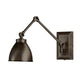 Norwell Lighting Maggie 7" x 5" 1-Light Architectural Bronze Swing Arm Sconce Indoor Wall Light