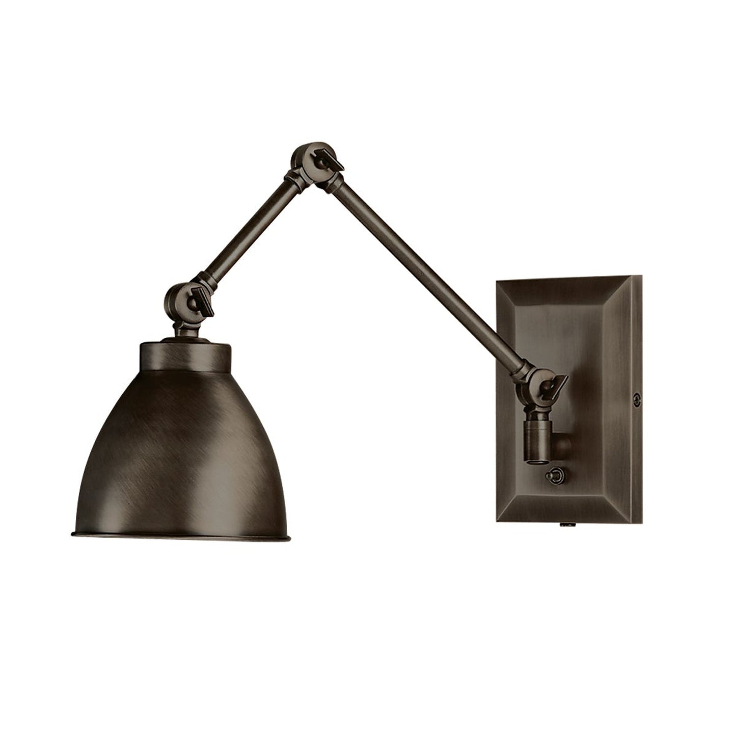 Norwell Lighting Maggie 7" x 5" 1-Light Architectural Bronze Swing Arm Sconce Indoor Wall Light