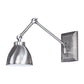 Norwell Lighting Maggie 7" x 5" 1-Light Pewter Swing Arm Sconce Indoor Wall Light