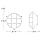 Norwell Lighting Mariner 10" 1-Light Circular Bronze Brass Outdoor Wall Light With Frosted Glass Shade