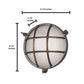 Norwell Lighting Mariner 10" 1-Light Circular Bronze Brass Outdoor Wall Light With Frosted Glass Shade