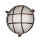 Norwell Lighting Mariner 10" 1-Light Circular Bronze Brass Outdoor Wall Light With Frosted Glass Shade