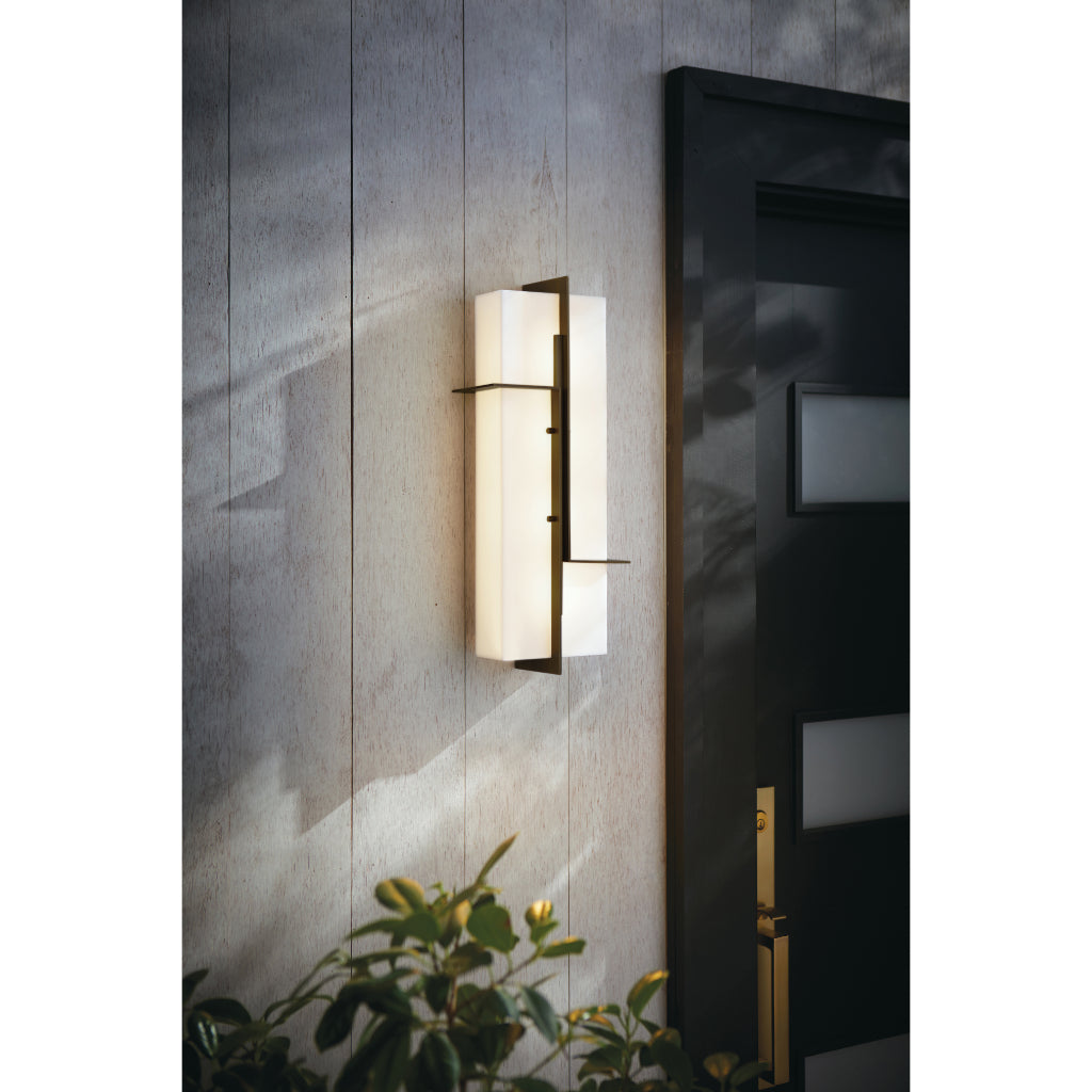 Norwell Lighting Matrix 18" x 7" 1-Light Matte Black Outdoor Wall LED Light With Acrylic Diffuser