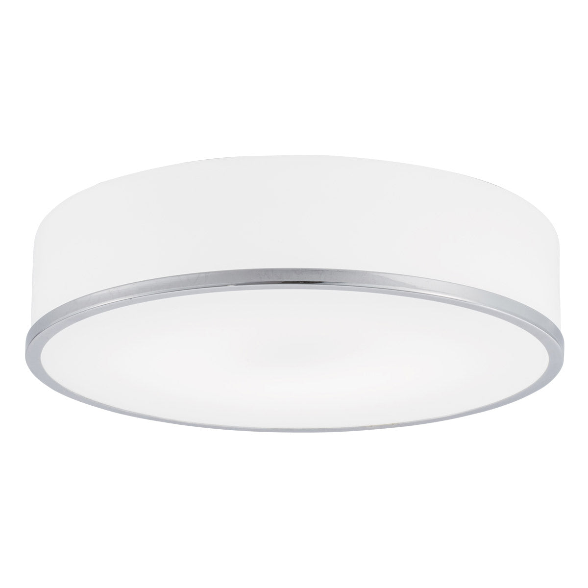 Norwell Lighting Meridian 5" Chrome Steel LED Flush Mount With Shiny Opal Glass Shade