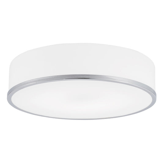 Norwell Lighting Meridian 5" Chrome Steel LED Flush Mount With Shiny Opal Glass Shade