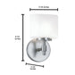 Norwell Lighting Moderne 4" x 5" 1-Light Brushed Nickel Sconce With Matte Opal Glass Diffuser