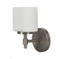 Norwell Lighting Moderne 4" x 5" 1-Light Brushed Nickel Sconce With Matte Opal Glass Diffuser