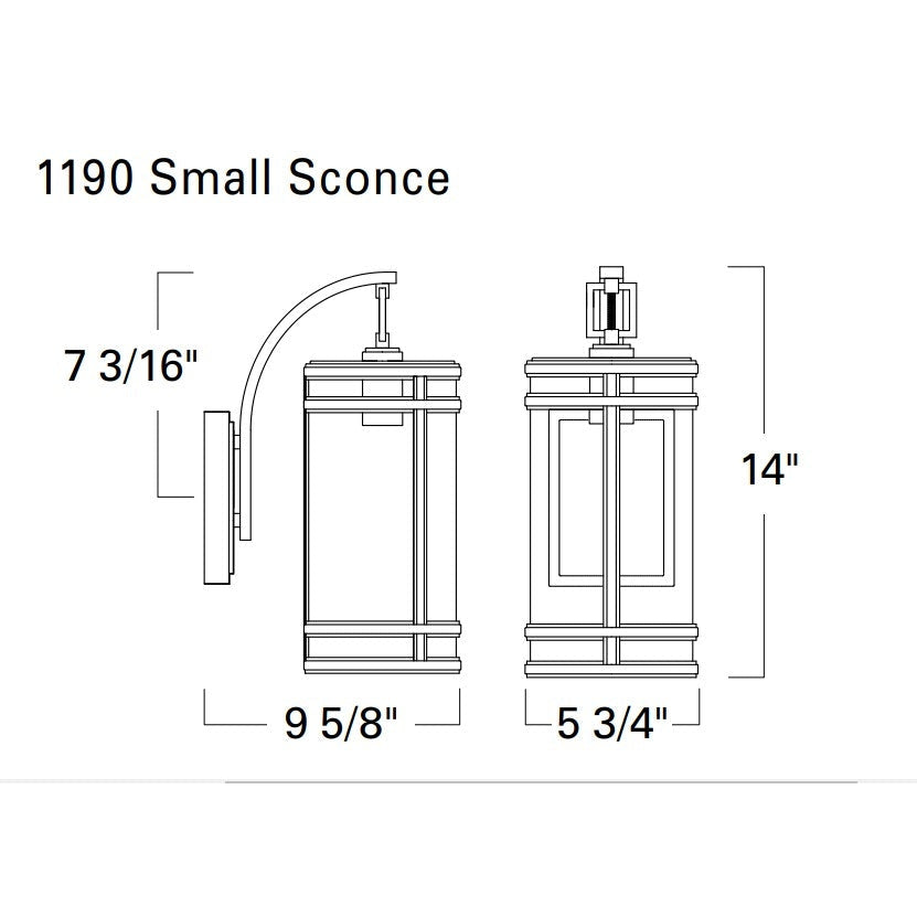 Norwell Lighting New York 14" 1-Light Acid Dipped Black Brass Small Outdoor Wall Light With Cylinder Clear Glass Shade