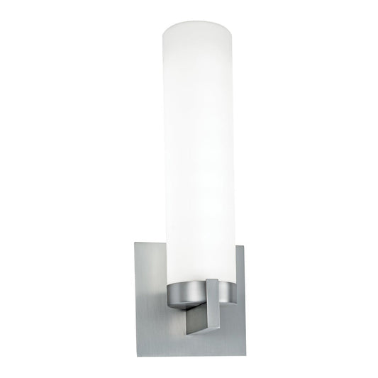 Norwell Lighting Newport 13" x 4" 1-Light Brushed Nickel Sconce With Matte Opal Glass Diffuser