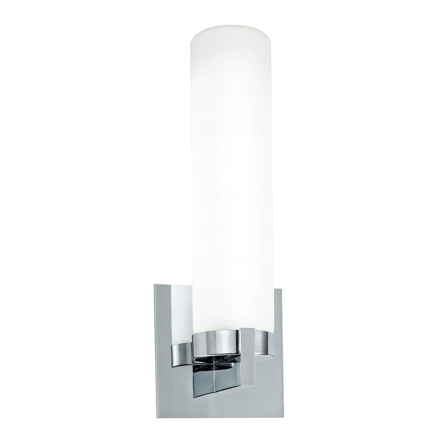 Norwell Lighting Newport 13" x 4" 1-Light Chrome Sconce With Matte Opal Glass Diffuser