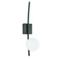 Norwell Lighting Perch 24" x 6" 1-Light Acid Dipped Black Indoor Wall Sconce With Opal Glass Diffuser