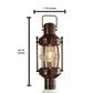 Norwell Lighting Seafarer 21" 1-Light Bronze Brass Outdoor Post Light With Round Cylinder Clear Glass Shade