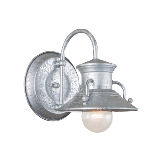 Norwell Lighting Small Budapest Wall 1-Light Galvanized Outdoor Wall Light