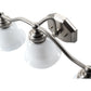 Norwell Lighting Trevi 9" x 22" 3-Light Brushed Nickel Vanity Light With Double Opal Diffuser