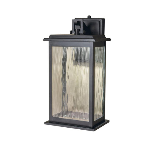 Norwell Lighting Weymouth 14" 1-Light Gun Metal Small Outdoor Wall LED Light With Photo Sensor