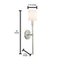 Norwell Lighting Zavier 22" x 5" 1-Light Satin Brass/Matte Black Candlestick Indoor Wall Light