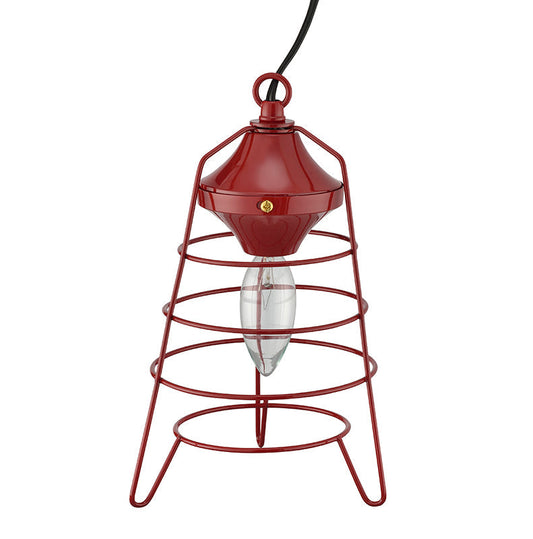 Ore International 10"H Red Camp Lantern Table Lamp