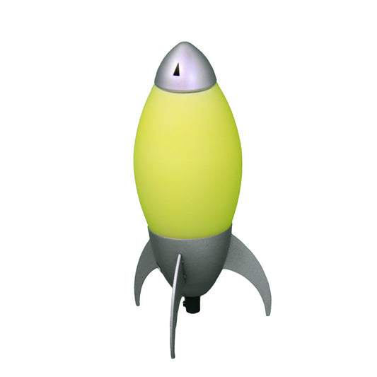 Ore International 11"H Kid's Yellow Rocket Table Lamp