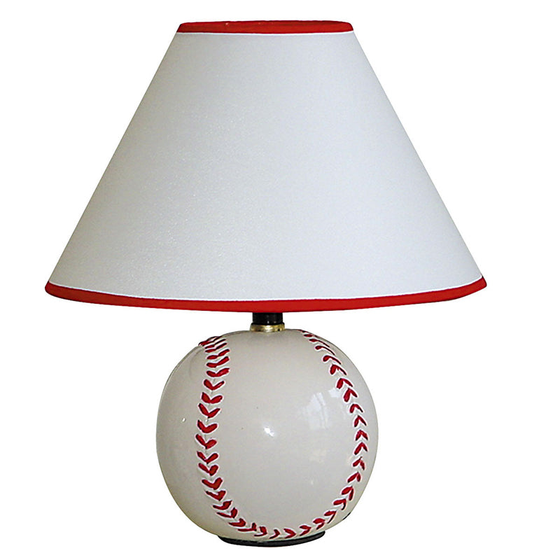 Ore International 12"H Ceramic Baseball Table Lamp