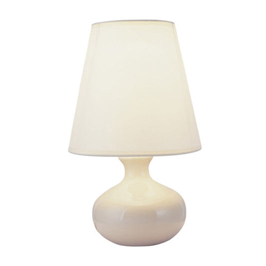Ore International 12"H Ceramic Table Lamp With Tall White Fabric Shade In Beige