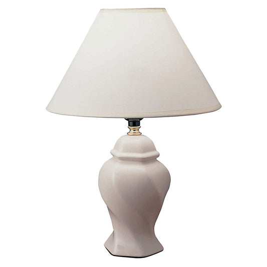 Ore International 13"H Ceramic Table Lamp In Ivory