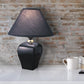 Ore International 13"H Urn-Shaped Ceramic Table Lamp In Black