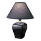 Ore International 13"H Urn-Shaped Ceramic Table Lamp In Black