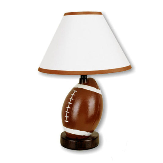 Ore International 14"H Ceramic Football Table Lamp