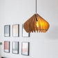 Ore International 14"H Glimpse Walnut Wood Hardwired Pendant Light