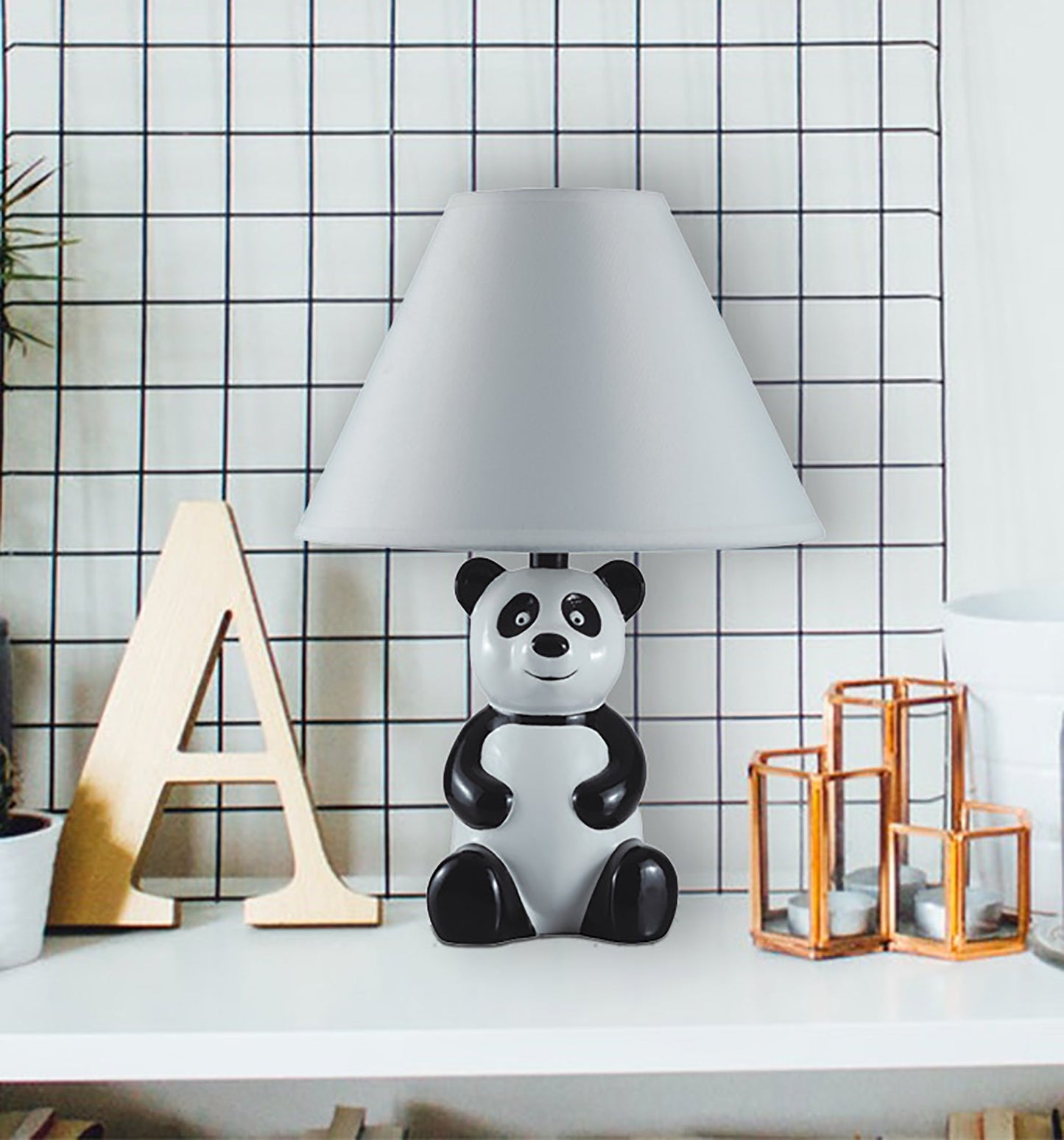 Ore International 14"H Panda Kid’s Table Lamp