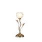 Ore International 14"H Rose Gold Floral Bell Glam Metal Table Lamp