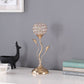 Ore International 14"H Rose Gold Floral Bell Glam Metal Table Lamp