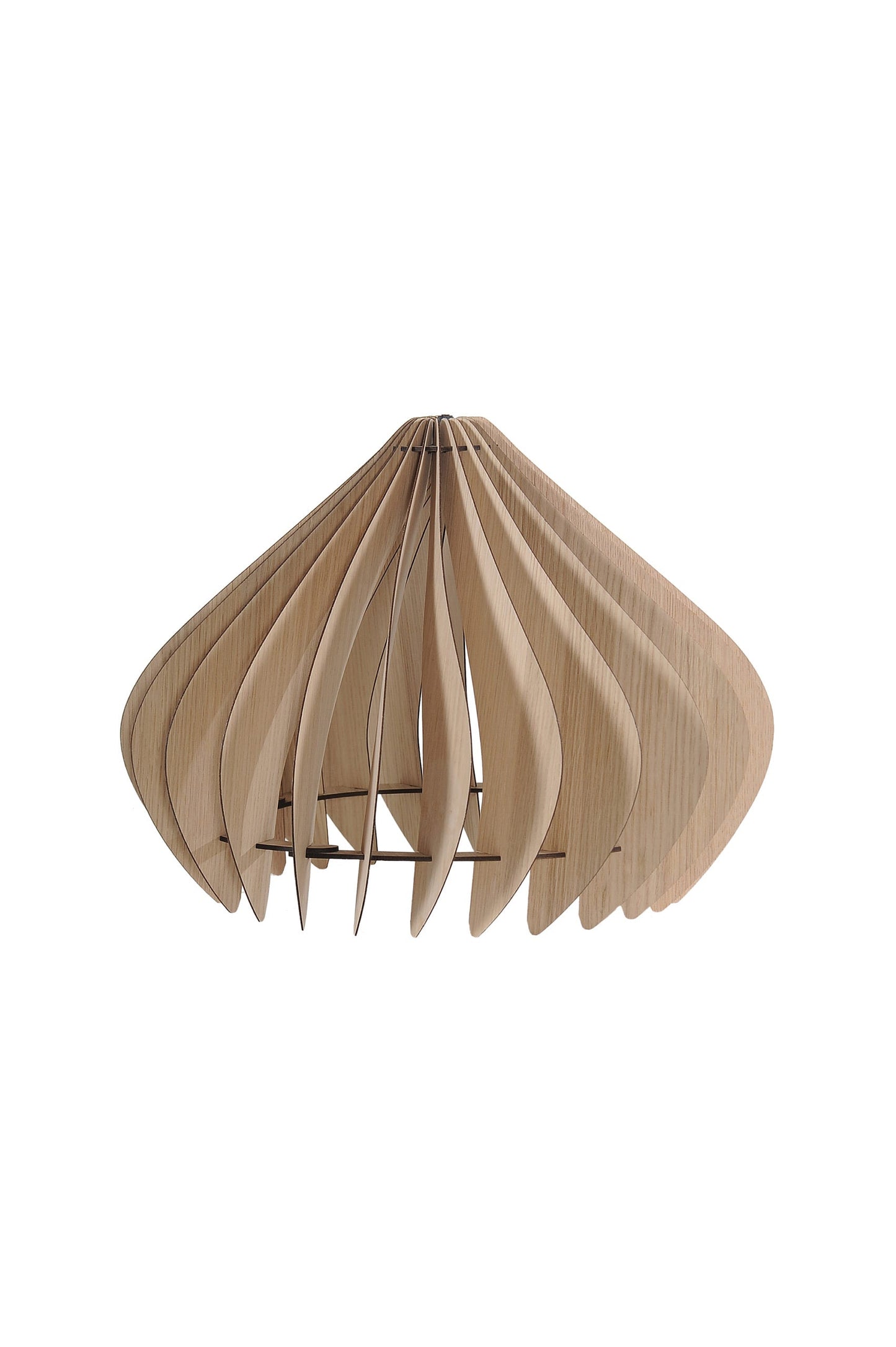 Ore International 14"H White Oak Wood Hardwired Pendant Light