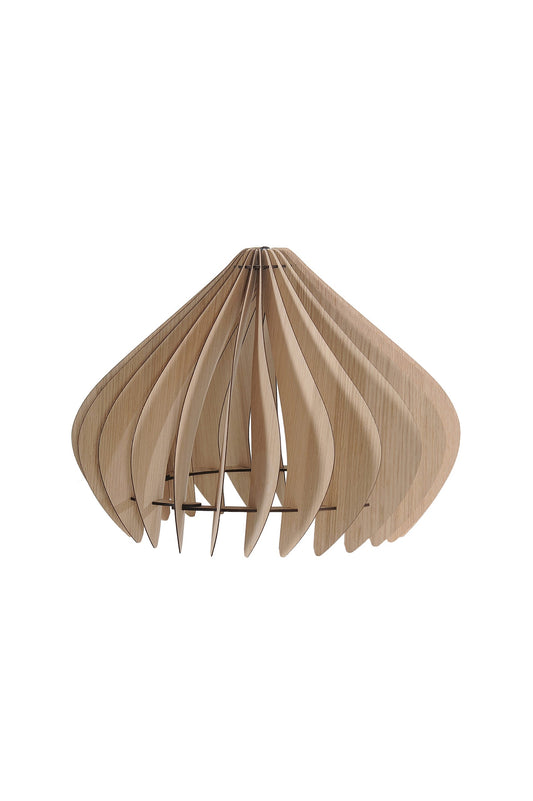Ore International 14"H White Oak Wood Hardwired Pendant Light