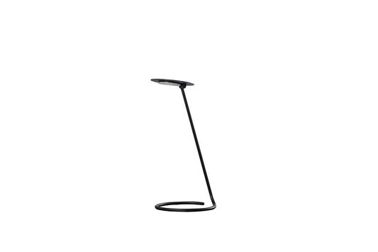 Ore International 15"H Andi LED Adjustable Shade Satin Black Desk Lamp