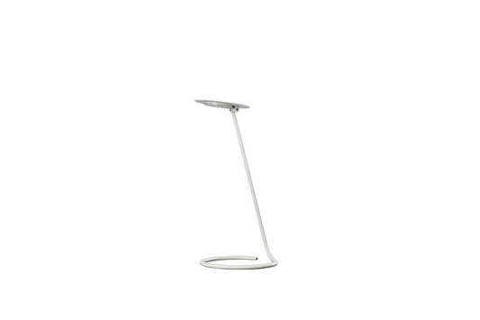 Ore International 15"H Andi LED Adjustable Shade Satin White Desk Lamp