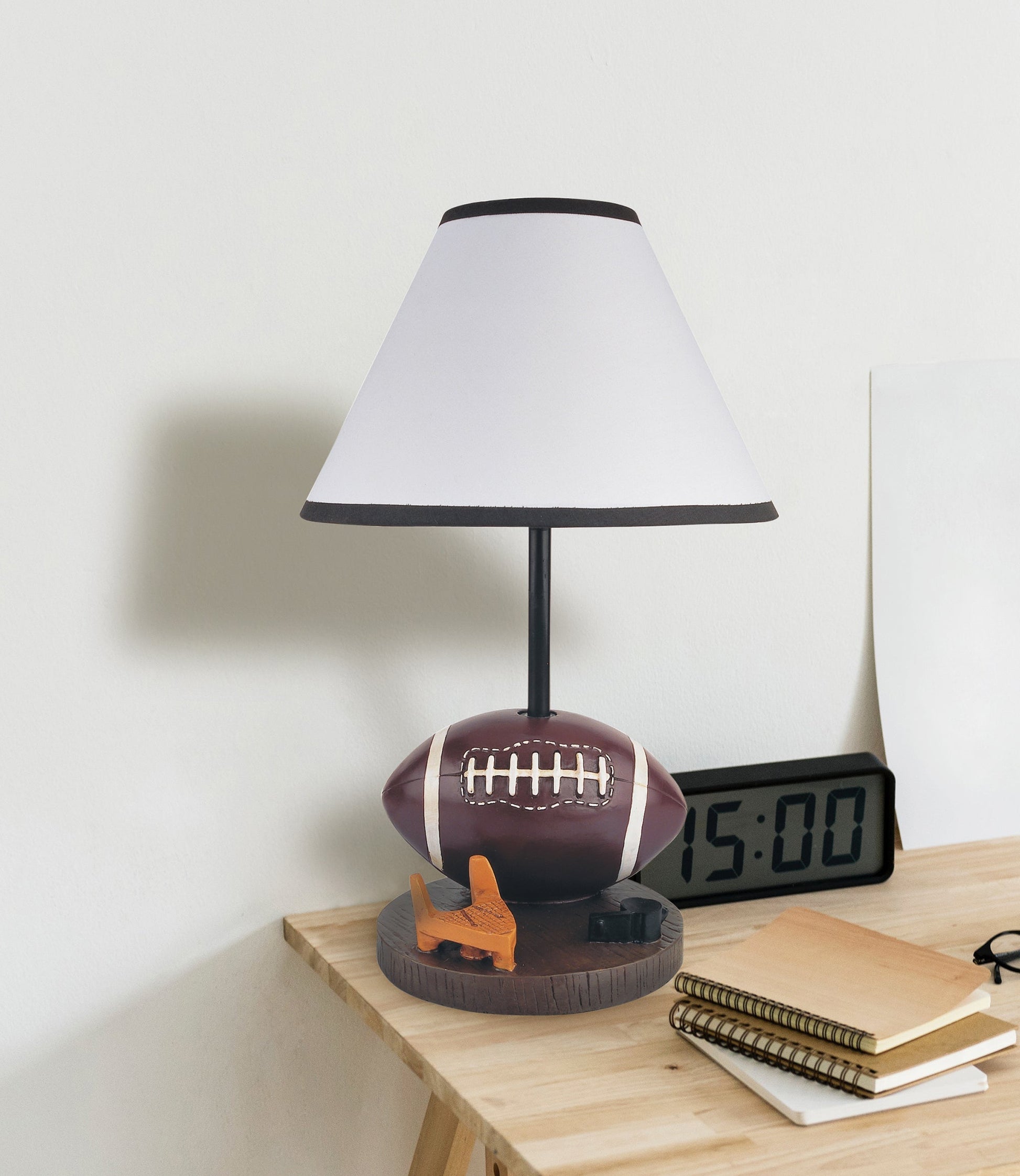 Ore International 15"H Football Accent Table Lamp