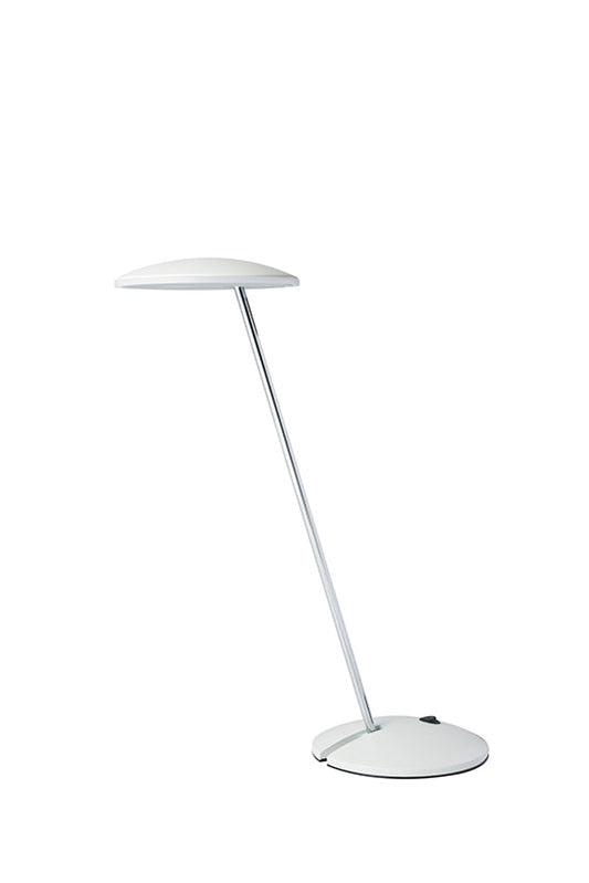 Ore International 15"H Matte White LED Pendelum Table Lamp