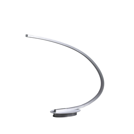 Ore International 16"H Eli Brushed Nickel LED Arc Tube Table Lamp