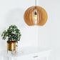 Ore International 16"H Katana White Oak Dome Hardwired Pendant Light