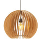 Ore International 16"H Katana White Oak Dome Hardwired Pendant Light