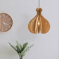 Ore International 16"H Vesta Walnut Wood Hardwired Pendant Light