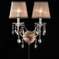 Ore International 17"H 2-Light Rosie Rose Copper Crystal Wall Sconces