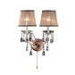 Ore International 17"H 2-Light Rosie Rose Copper Crystal Wall Sconces