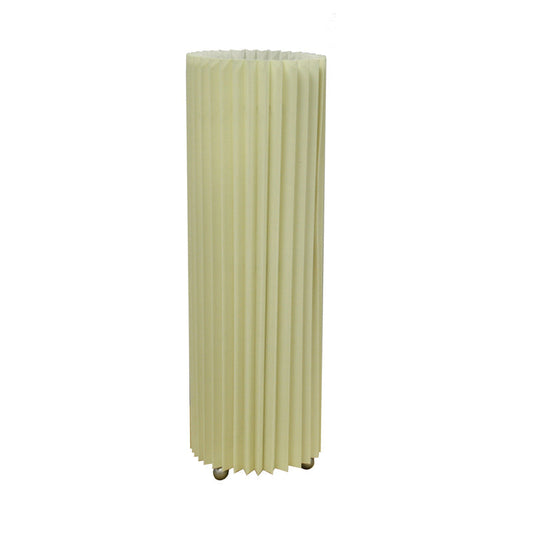 Ore International 17"H Ivory Tartan Folded Table Lamp