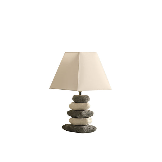 Ore International 18"H Coastal Darya 5 Stacked Pebble Ceramic Table Lamp